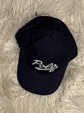 Ralph Lauren Navy Polo Script Cap